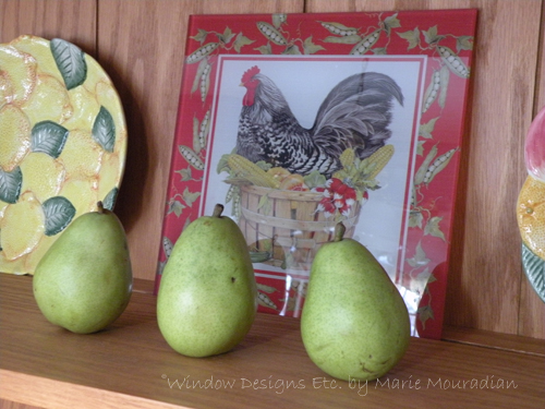 Pears, lemons and a spring chicken bring new life to your home decor.