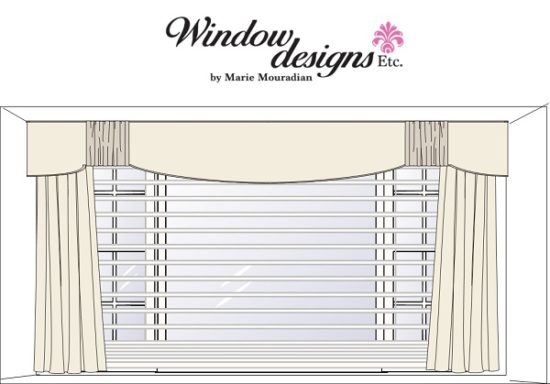 Interior rendering in design studio picture window
