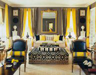 Black and Gold Living Room. Black and gold interiors. see more on www.windowdesignsetc.com by Marie Mouradian