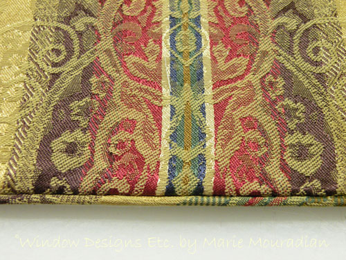 Detail of self covered micro or edge cord. Custom window treatment details See more at www.windowdesignsetc.com by Marie Mouradian