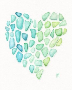Sea Glass Heart from Sensational Color - Kate Smith