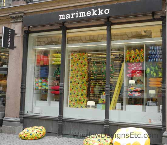 Flagship Marimekko store front in Helsinki, Finland. See more Marimekko on WindowDesignsEtc.com by Marie Mouradian
