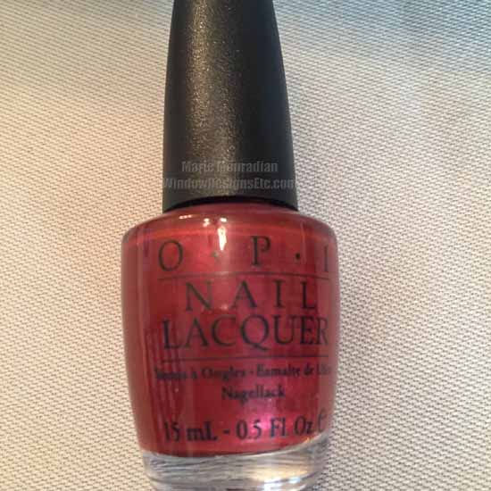 Nail lacquer by OPI aptly named "OP-I Love This Color" - Marie Mouradian WindowDesignsEtc.com - Marsala, Pantone 2015 Color of the Year