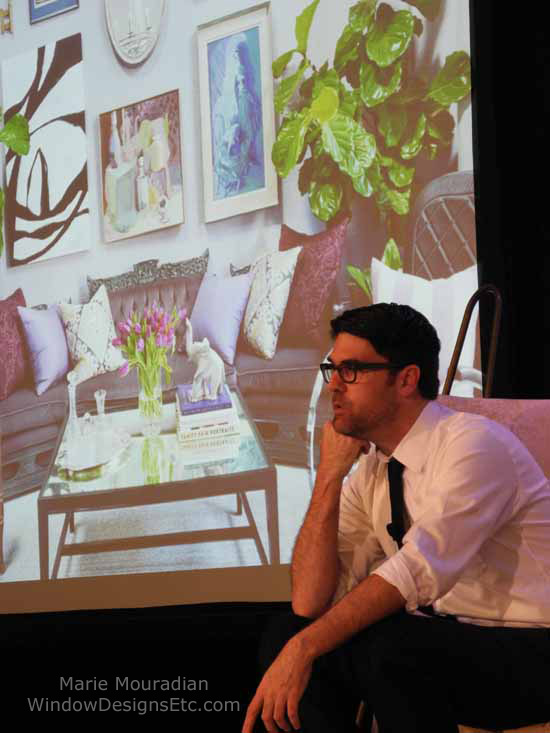 Brian Patrick Flynn speaking at Design Bloggers Conference 2015....more on the blog WindowDesignsEtc.com