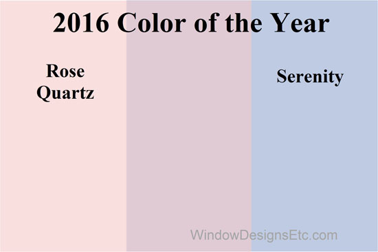 Rose Quartz and Serenity Blue combined. Pantone 2016 Color of the year. - more on the blog WindowDesignsEtc.com.