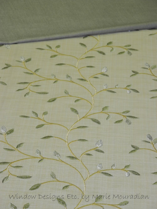 Trend Fabrics Timeless Embroidery and RM Coco faux raw silk