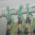 Hand painted polka dot curtain rod. See more at www.WindowDesignsEtc.com